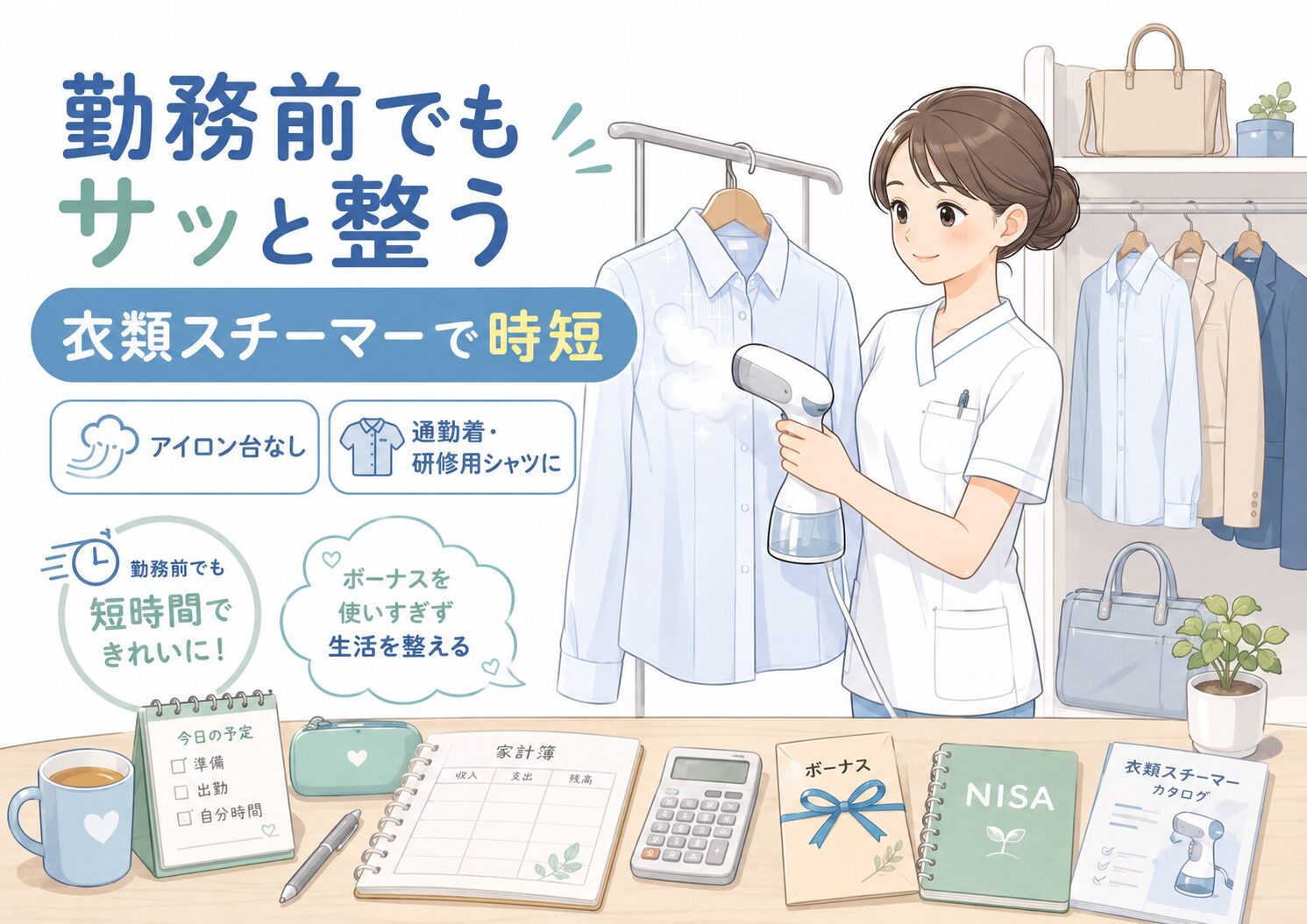 看護師におすすめの衣類スチーマー5選｜勤務前の通勤着・白衣のしわを短時間で整える