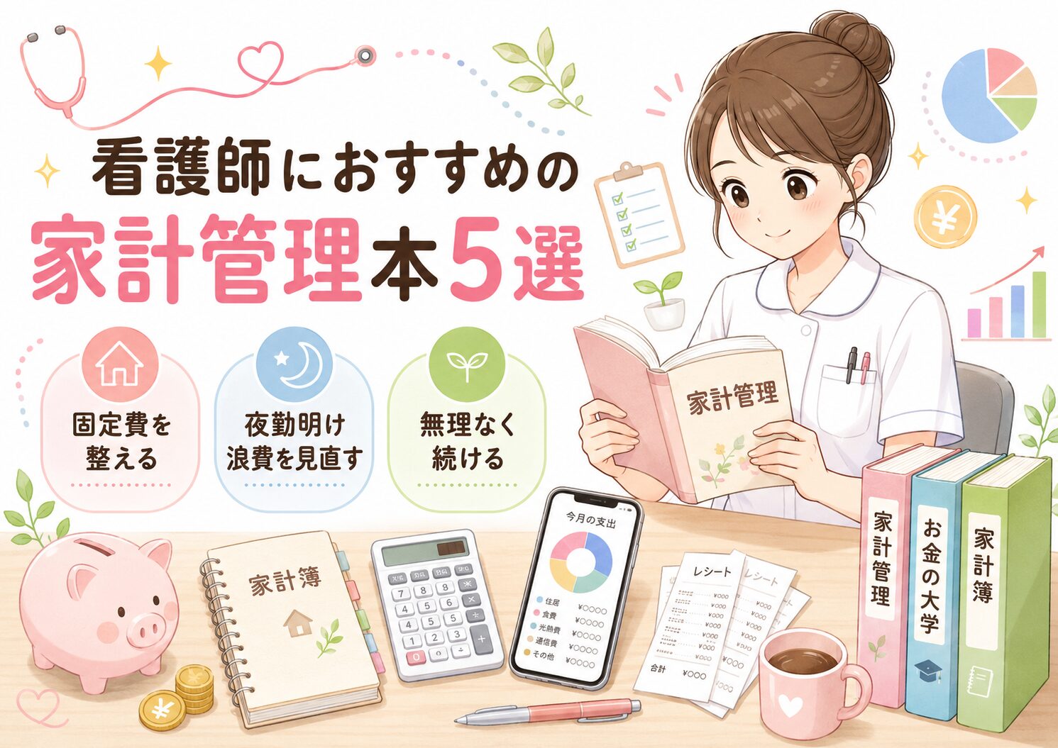 家計管理が苦手な看護師におすすめの本5選｜貯金できない原因を整える読書術