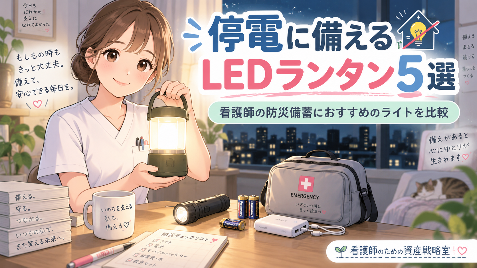 停電に備えるLEDランタン5選|看護師の防災備蓄におすすめのライトを比較